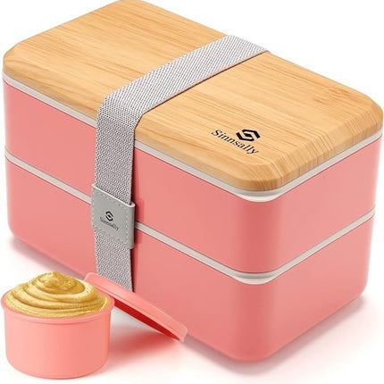 Lunchbox 1400ml mit Fächern & Besteck auslaufsicher Brotdose/ Essen
