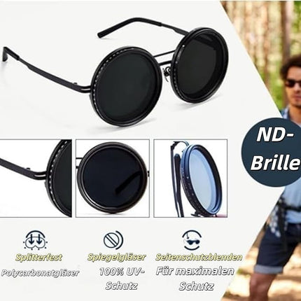 Dimmbare Polarisations Sonnenbrille ND Filter 9 Stufen UV400 Augenschutz