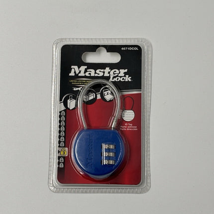 Master Lock 3er Set Vorhängeschlösser mit Zahlenkombination 4671EURDCOL Koffer