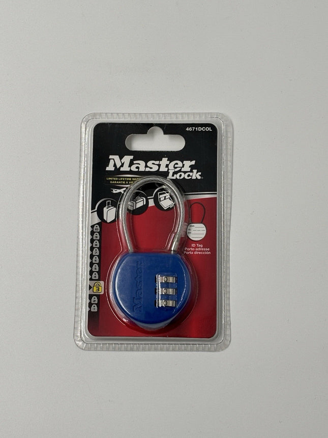 Master Lock 3er Set Vorhängeschlösser mit Zahlenkombination 4671EURDCOL Koffer