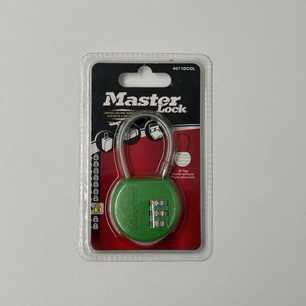 Master Lock 3er Set Vorhängeschlösser mit Zahlenkombination 4671EURDCOL Koffer