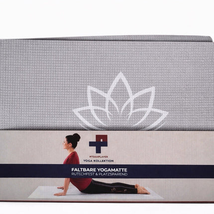 Yogamatte faltbar 173x61 cm rutschfest Fitness Pilates platzsparend