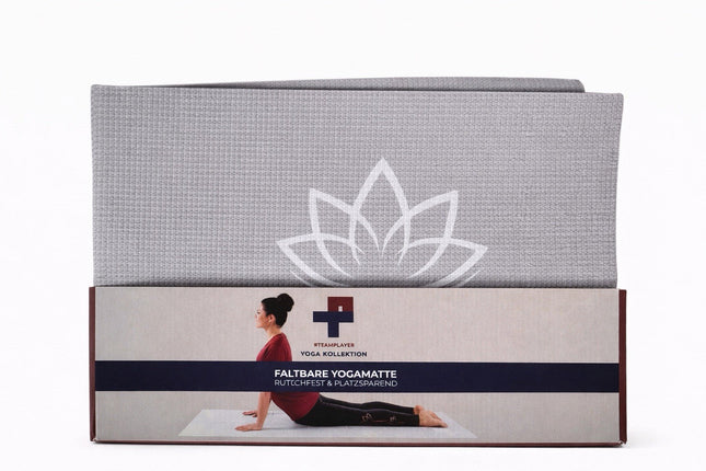Yogamatte faltbar 173x61 cm rutschfest Fitness Pilates platzsparend
