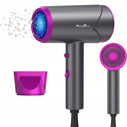 Haartrockner 1800W Ionen Föhn mit Diffusor Leise Grau