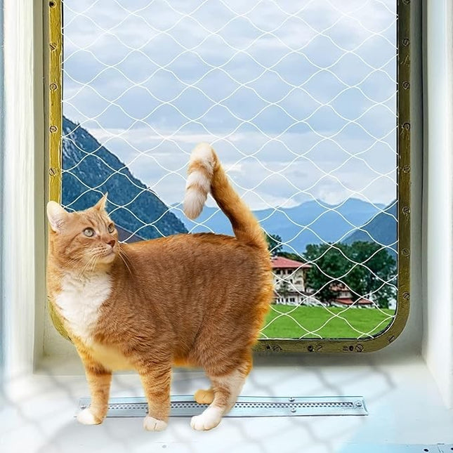 Katzensicherheitsnetz / Balkonnetz – Transparent – Größe XL 8 × 3 m