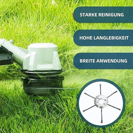 180mm Unkrautbürste Rasentrimmer 6 Kopf Stahldraht Freischneider Mäher 2 Stk.