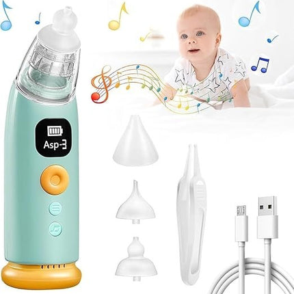 Elektrischer Baby Nasensauger 3 Saugstärken mit Musik Licht USB 3 Atmung