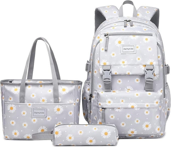 Schulrucksack Mädchen Teenager Set Wasserdicht Rucksack mit Lunchbag & Tasche