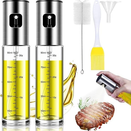 Ölsprüher 2er Set Glas 100ml Olivenöl Sprühflasche Ölspray Küche Grill BPA frei