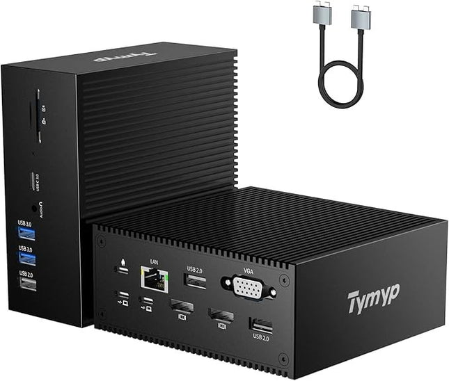 USB C Docking Station 16in2 4K HDMI VGA Hub LAN PD100W MacBook Laptop Dock