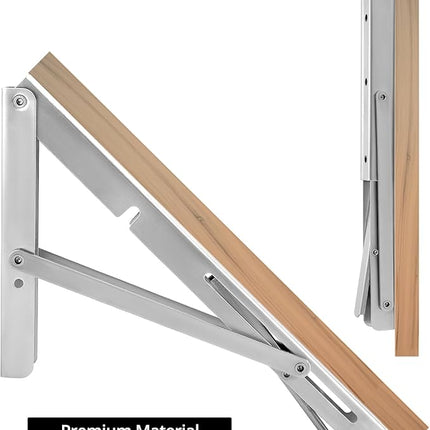 Klappkonsole Edelstahl 300mm 2er Set – 150kg Tragkraft, Werkbank, Faltbar