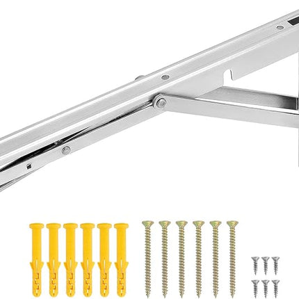 Klappkonsole Edelstahl 300mm 2er Set – 150kg Tragkraft, Werkbank, Faltbar