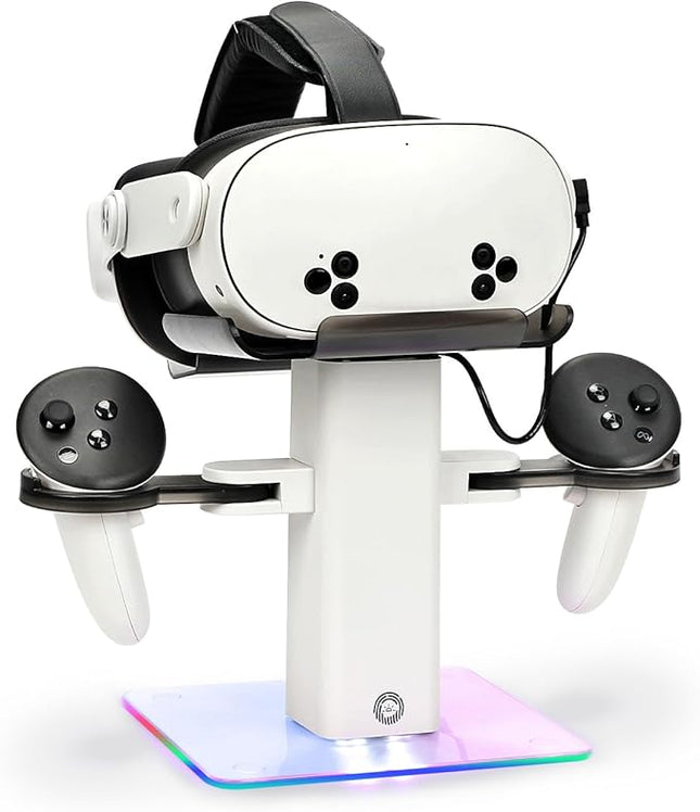 Ladestation für Meta Quest 3 / 3S / 2 / Pro – VR Dock mit RGB LED & Controller Halter