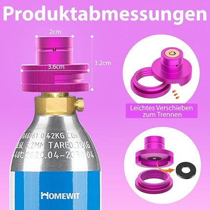 Quick Connect Adapter CO2 Zylinder TR21-4 – Für Duo, Terra, Art, Crystal 3.0