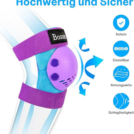 Kinder Protektoren 6er Set – Knie, Ellenbogen Schützer Inliner