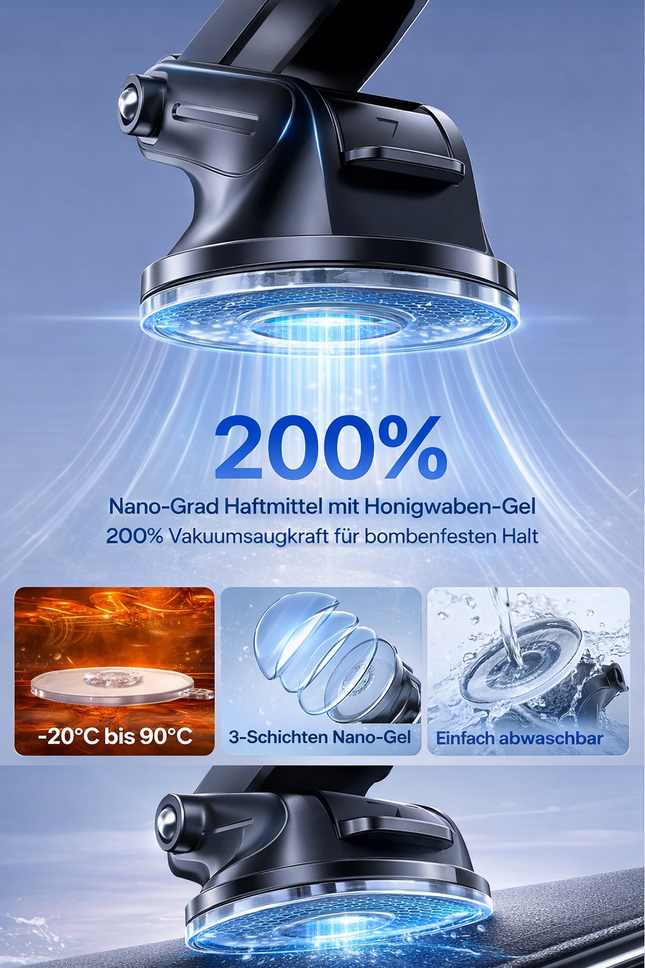 Handyhalter Auto 360° Drehbar Saugnapf Armaturenbrett Windschutzscheibe