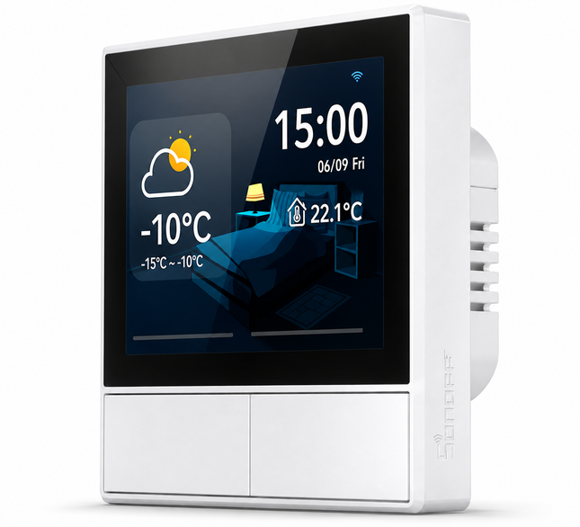 SONOFF NSPanel Smart Switch Weiß – Touchscreen Wandschalter, Thermostat