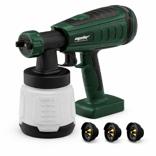 Mellif Akku Farbsprühsystem für Bosch 18V – 800ml, 1000ml/min, Bürstenlos, 3 Düsen (OHNE Akku)