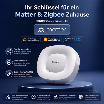 SONOFF Zigbee Bridge Ultra 3.0 Gateway – Matter Hub, WLAN & Ethernet