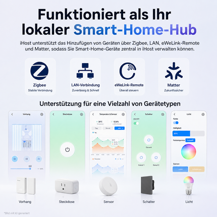 SONOFF iHost Zigbee Gateway – Lokales Smart Home Hub, Alarmanlage, RAM 2G