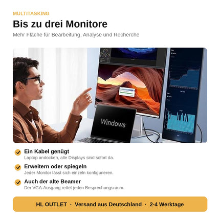Baseus USB C Docking Station 13in1 3 Monitore 2x HDMI DisplayPort 4K@120Hz VGA PD 100W LAN