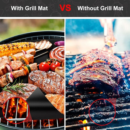 BBQ Grillmatten Set – 5 Stück 40x30 cm Antihaft &amp; Wiederverwendbar