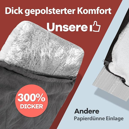 Mora Pets Selbstheizende Katzendecke 61x46cm Wärmematte Hund/Katze Dunkelgrau