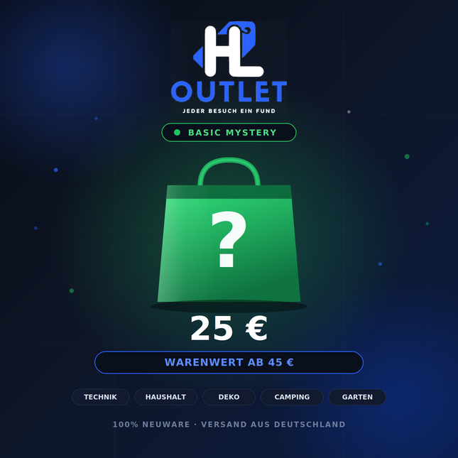 HL OUTLET Mystery Tüte – Überraschungspaket Neuware | Technik, Haushalt & mehr