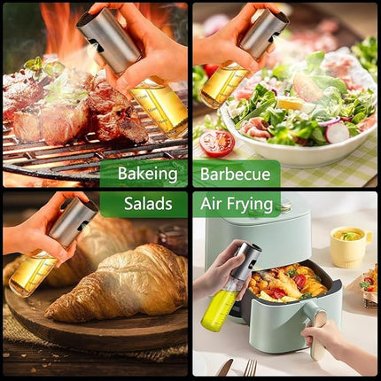 Ölsprüher 2er Set Glas 100ml Olivenöl Sprühflasche Ölspray Küche Grill BPA frei