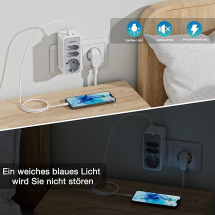 TESSAN 5in1 Doppelstecker 3600W mit USB C